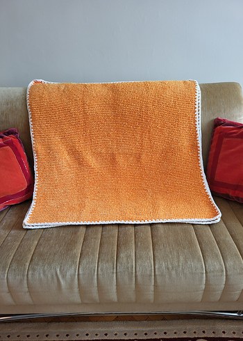 Turkuaz Örgü Çocuk Battaniyesi - Görsel 2