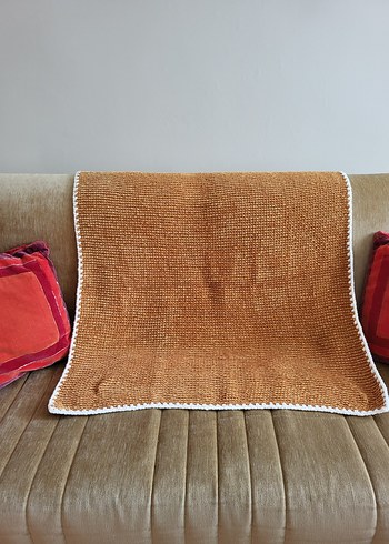 Turkuaz Örgü Çocuk Battaniyesi - Görsel 3