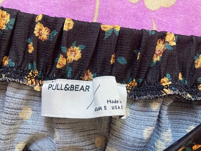 s Beden siyah Renk Pullandbear yırtmaçlı midi etek S