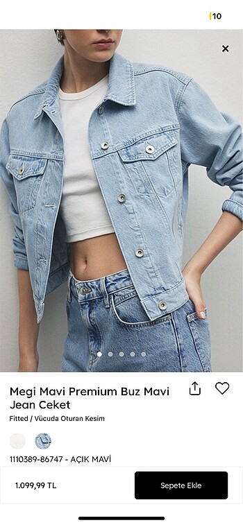 l Beden Mavi jeans kot ceket