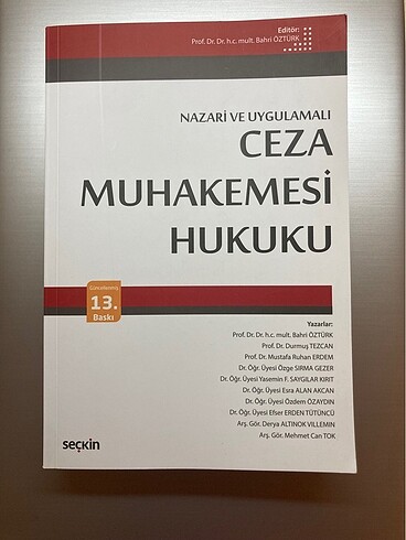 Ceza muhakemesi hukuku bahri öztürk cmk