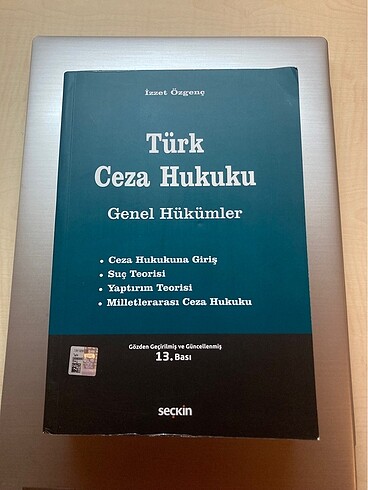 Türk ceza hukuku genel hükümler izzet özgenç