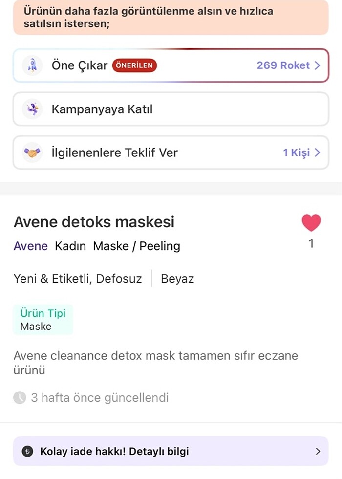 Avene detox mask - Görsel 3