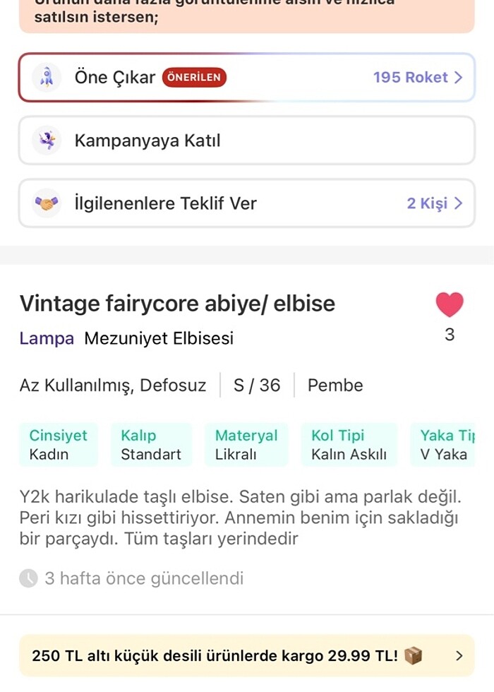 Vintage 90?s elbise abiye - Görsel 5