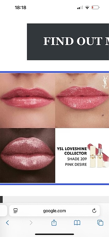  Beden YSL loveshine collector 209