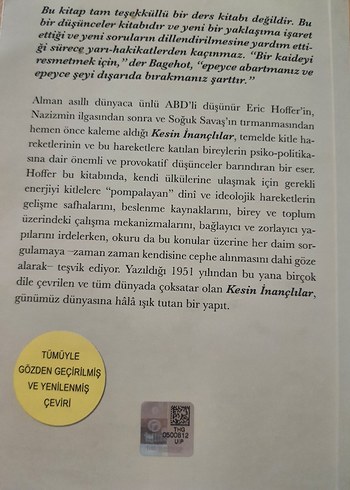 Kesin İnançlılar - Eric Hoffer