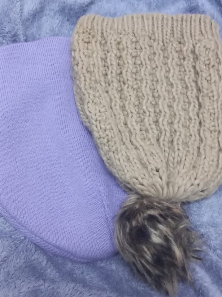 Bej Ponponlu Kadın Örgü Bere - Görsel 2