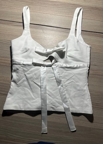 Zara Beyaz fiyonku Yakalı  Büstiyer - Görsel 2