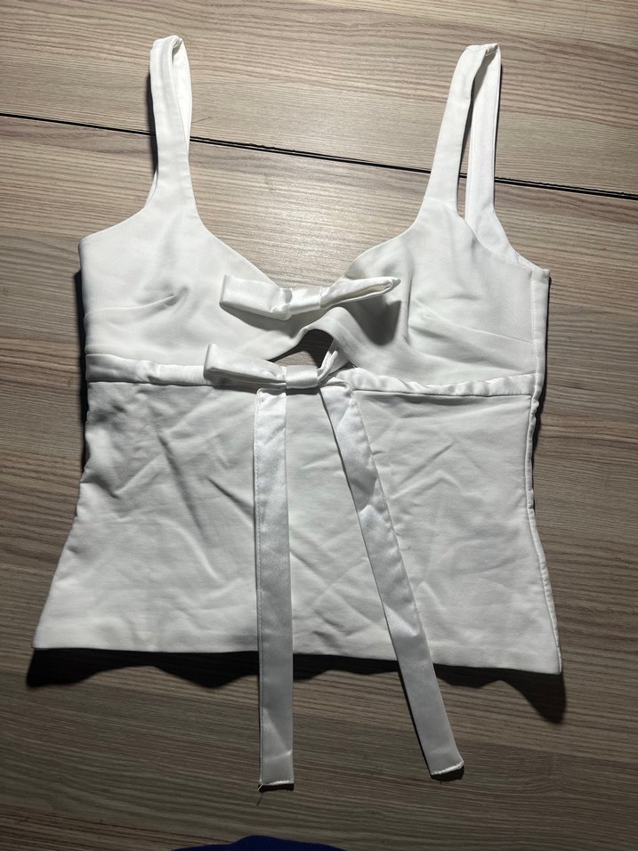 Zara Beyaz fiyonku Yakalı  Büstiyer - Görsel 2