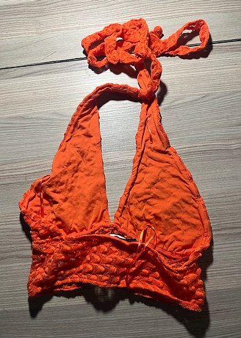 Turuncu Bershka Crop Top - Görsel 3