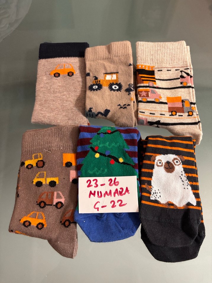 Erkek Çocuk Çok Renkli Desenli Çoraplar - Görsel 2