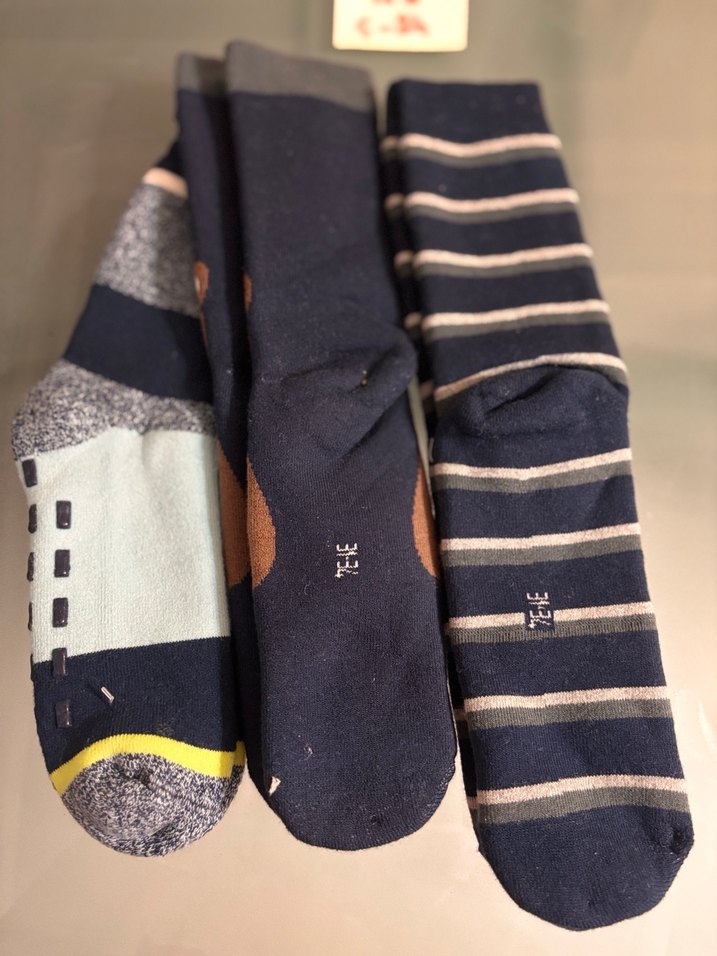 Çocuk Gri ve Lacivert Desenli Çoraplar - Görsel 3