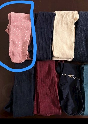 8 Yaş Beden çeşitli Renk Nakışlı Desenli Çocuk Külotlu Çorap