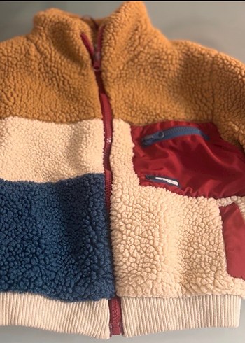 Çocuk Renkli Kürklü Mont - Görsel 2