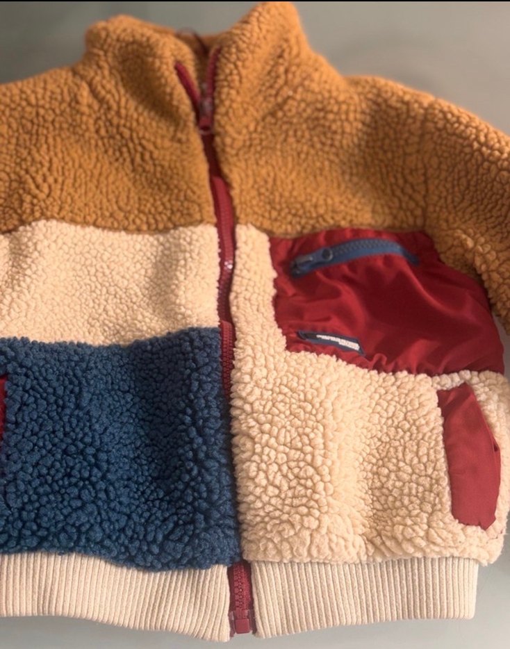 Çocuk Renkli Kürklü Mont - Görsel 2