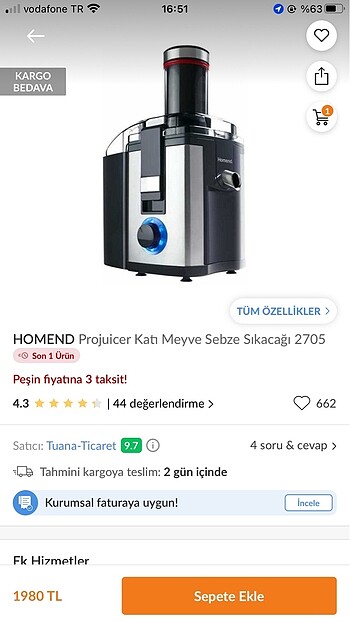 Homend Projuice 2705