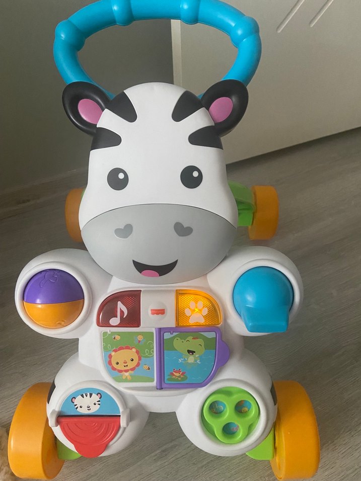 Renkli Zebra Bebek Yürüteci - Görsel 4