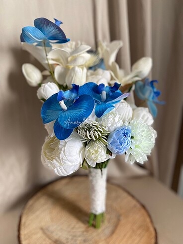 Mavi orkide gelin çiçeği - Görsel 4