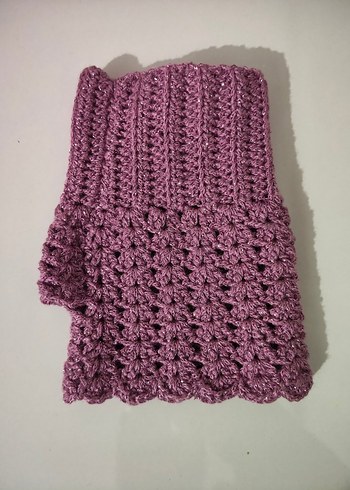 Mor Örgü Kadın Eldiven - Görsel 4