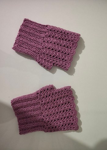 Mor Örgü Kadın Eldiven - Görsel 2