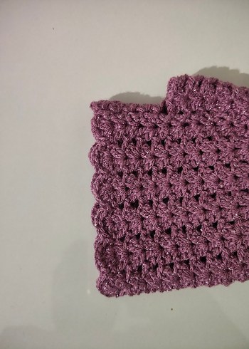 Mor Örgü Kadın Eldiven - Görsel 5