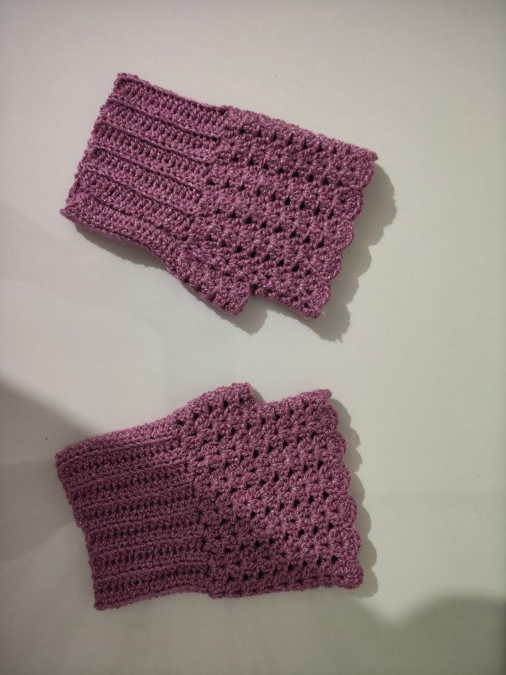 Mor Örgü Kadın Eldiven - Görsel 3