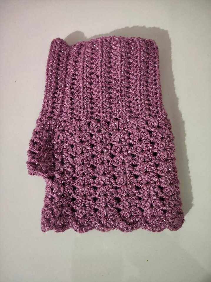 Mor Örgü Kadın Eldiven - Görsel 4