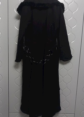 Siyah Düğmeli Kadın Kaban - Görsel 3