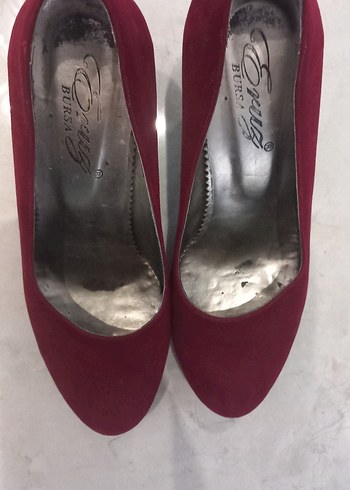 Bordo Platform Topuklu Kadın Stiletto - Görsel 4