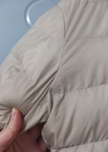 Kürk Detaylı Kısa Bej Kadın Mont - Görsel 3