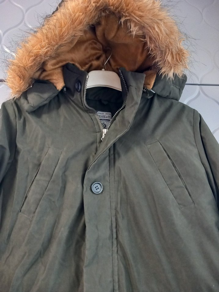 Kürklü Kapüşonlu Erkek Çocuk Kaban - Görsel 2