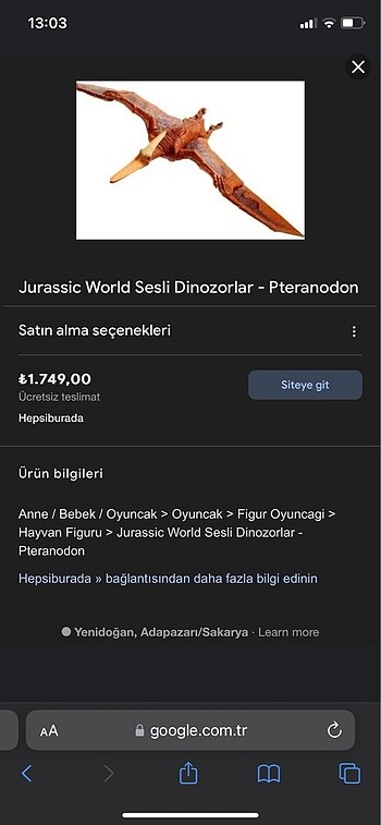 Diğer jurassic world pteranadon