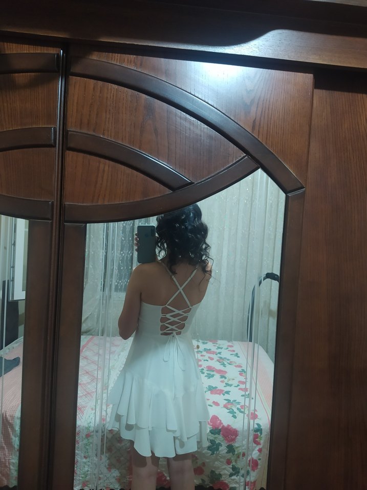 Mini Beyaz Düğün Elbisesi - Görsel 2