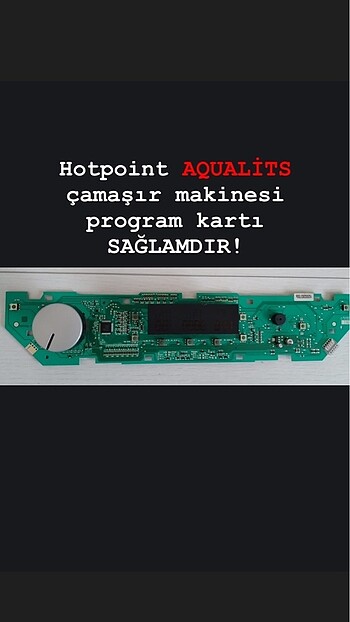 Hotpoint AQUALİTS çamaşır makinesi program kartı