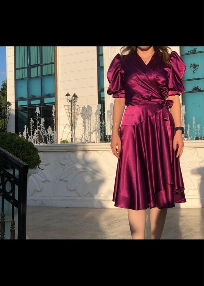 Saten elbise - Görsel 2