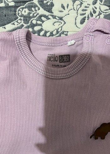 HelloBaby Pembe Düğmeli Bebek Kız Tulum