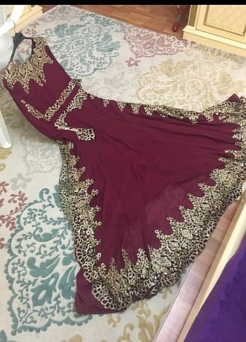 xxl Beden bordo Renk Abiye elbise