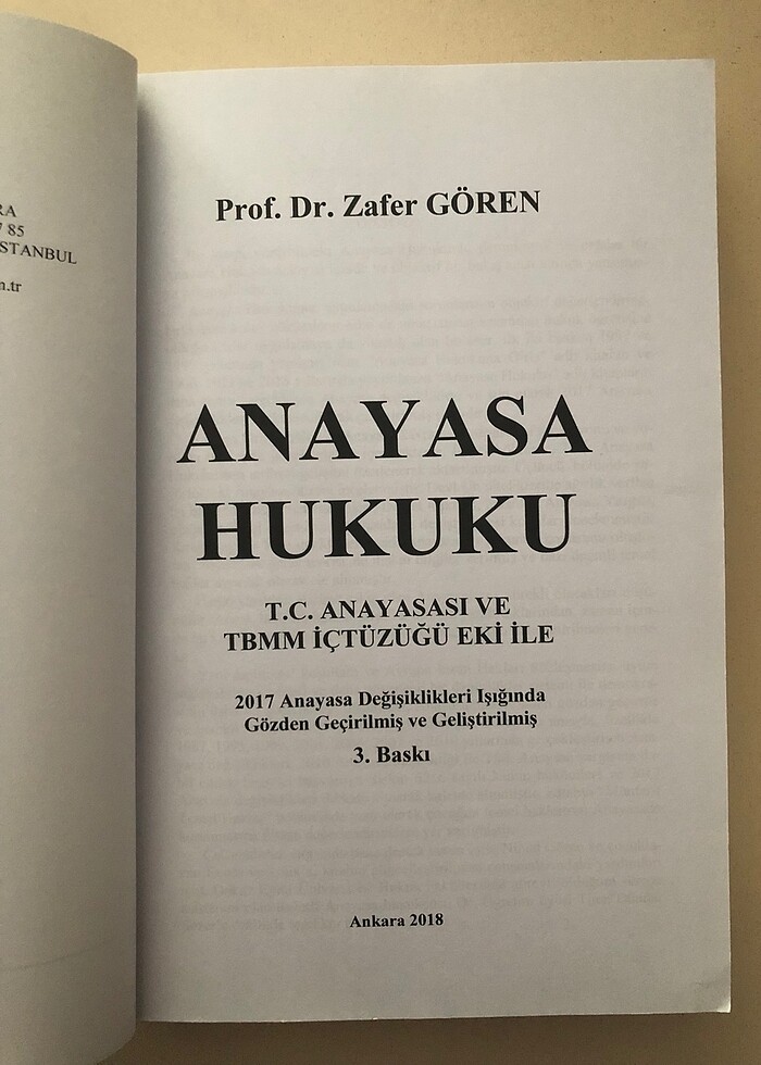 ANAYASA HUKUKU PROF. DR. ZAFER GÖREN - Görsel 3