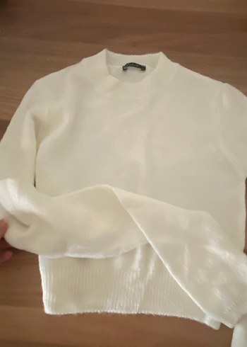 Trendyol & Milla Beyaz Kadın Sweatshirt, Yuvarlak Yaka, Uzun Kollu