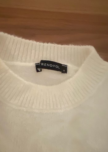 s Beden Beyaz Kadın Sweatshirt, Yuvarlak Yaka, Uzun Kollu