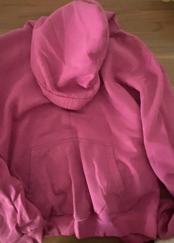 s Beden Pembe Kapüşonlu Kadın Sweatshirt