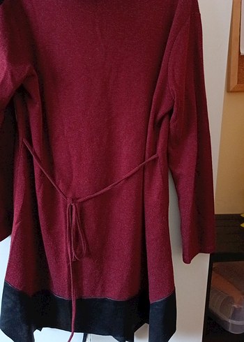 Bordo Uzun Kollu Hamile Tunik - Görsel 5