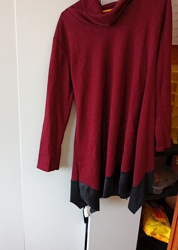 Bordo Uzun Kollu Hamile Tunik - Görsel 2