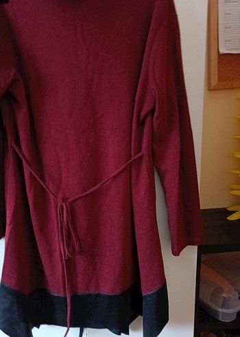 Bordo Uzun Kollu Hamile Tunik - Görsel 3