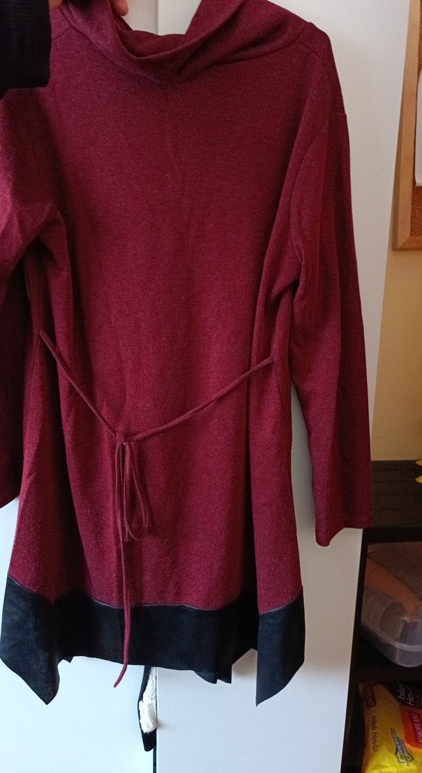 Bordo Uzun Kollu Hamile Tunik - Görsel 5