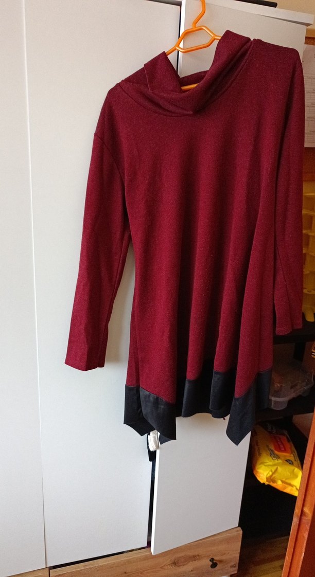 Bordo Uzun Kollu Hamile Tunik - Görsel 2