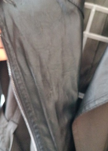 Bej Deri Fermuarlı Midi Kadın Trençkot - Görsel 3