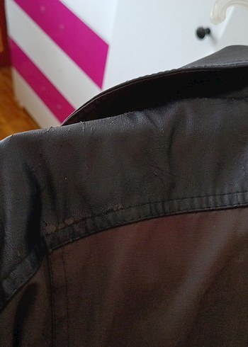 Bej Deri Fermuarlı Midi Kadın Trençkot - Görsel 4