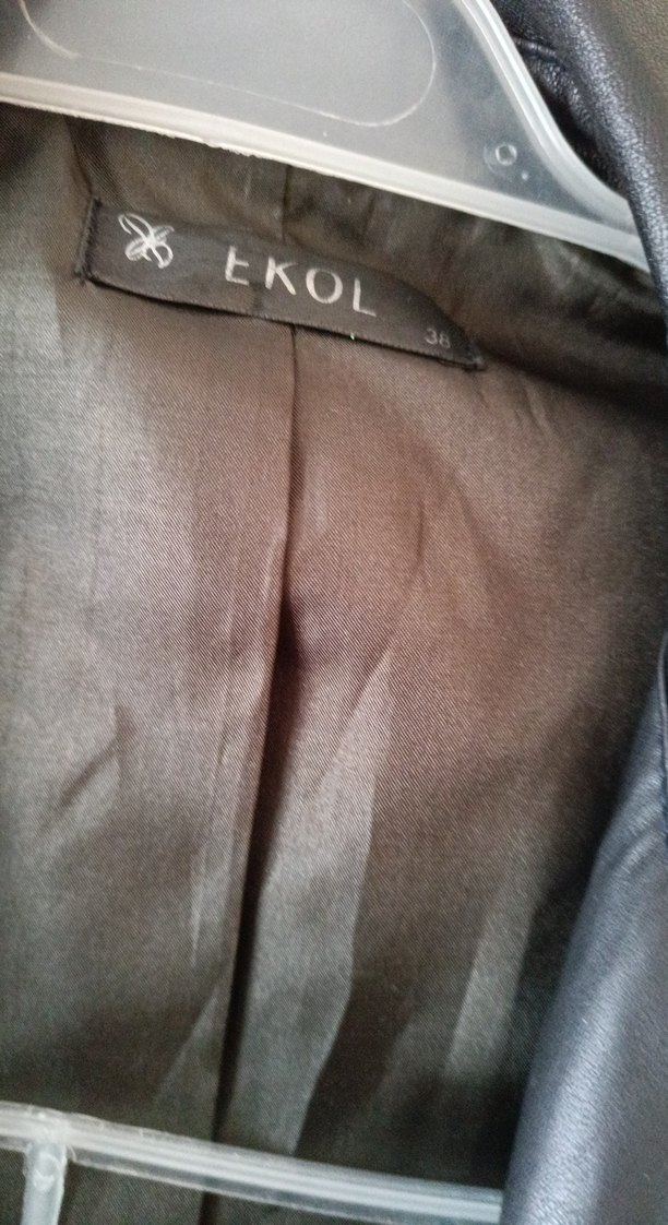 Bej Deri Fermuarlı Midi Kadın Trençkot - Görsel 5