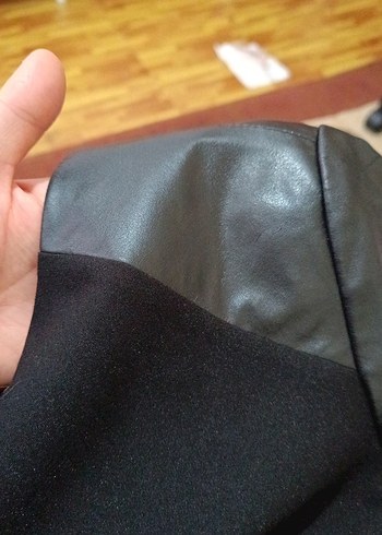 Kısa Kollu Siyah Midi Elbise - Görsel 9